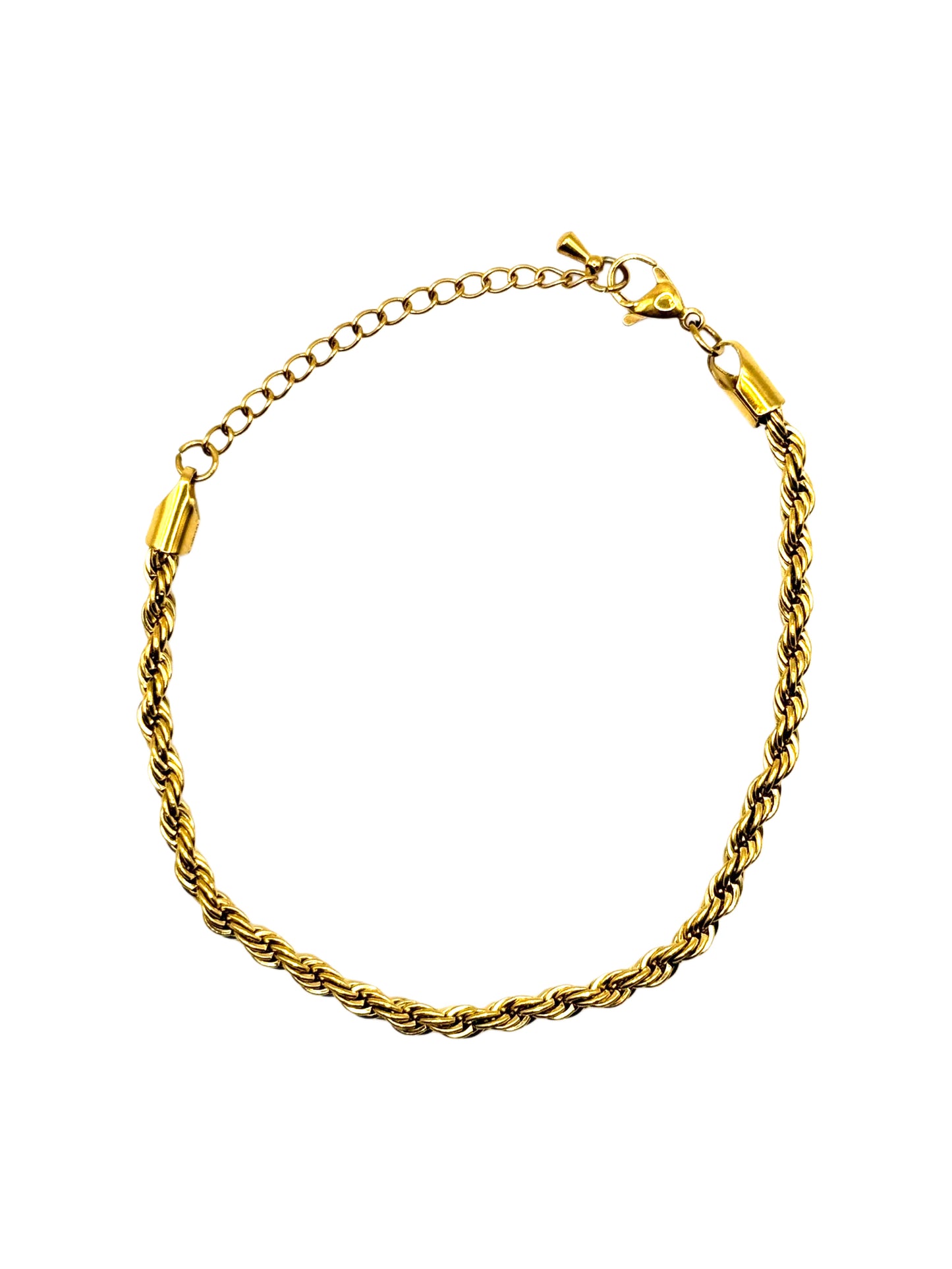 4mm (one size fits all) GOLD ROPE bracelet
