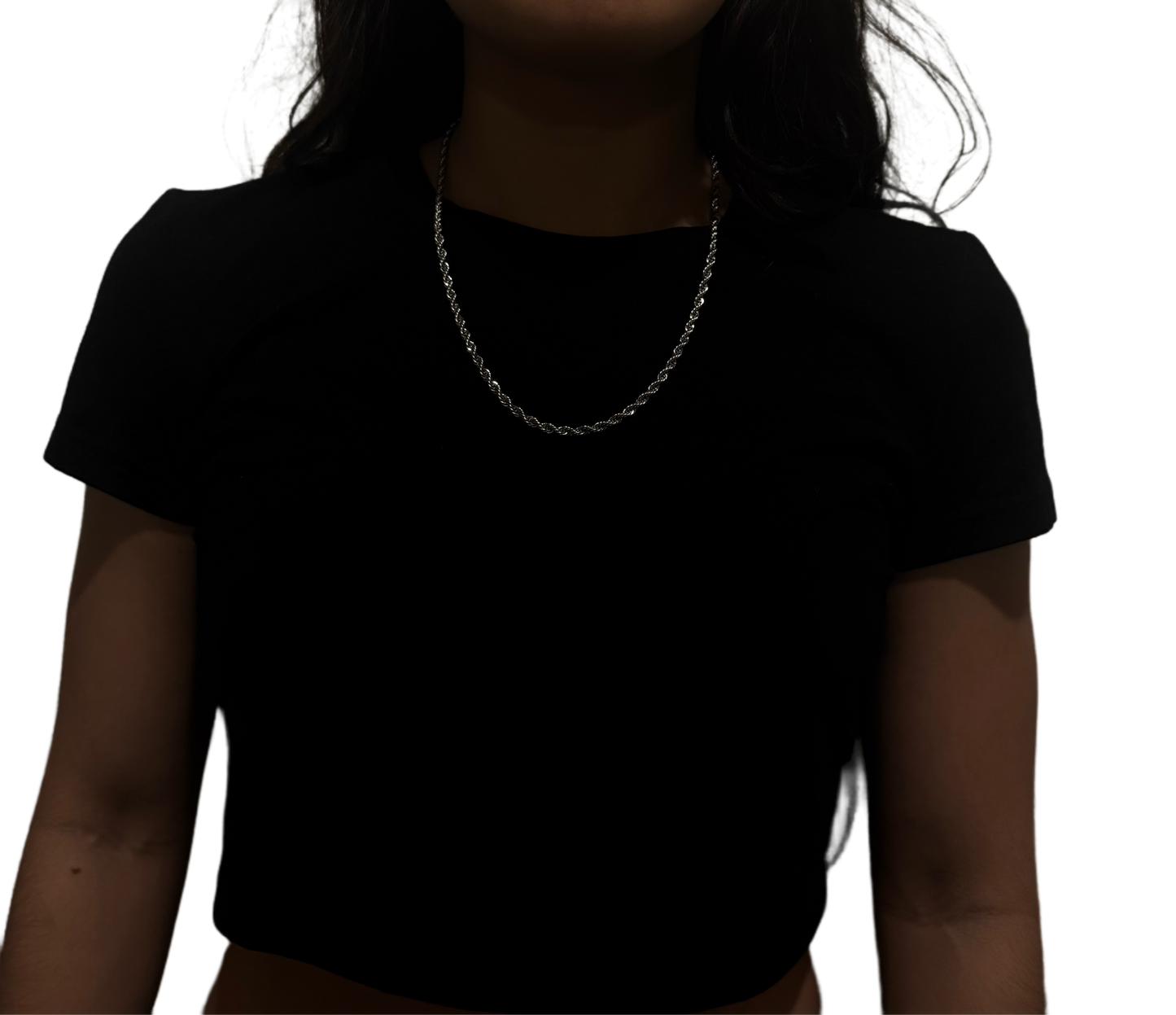 4mm 55cm - SILVER ROPE