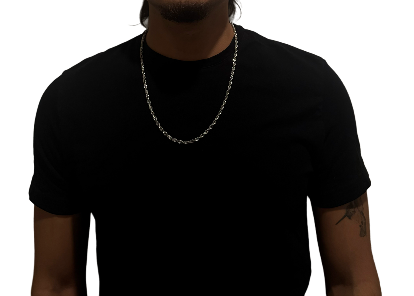 4mm 55cm - SILVER ROPE