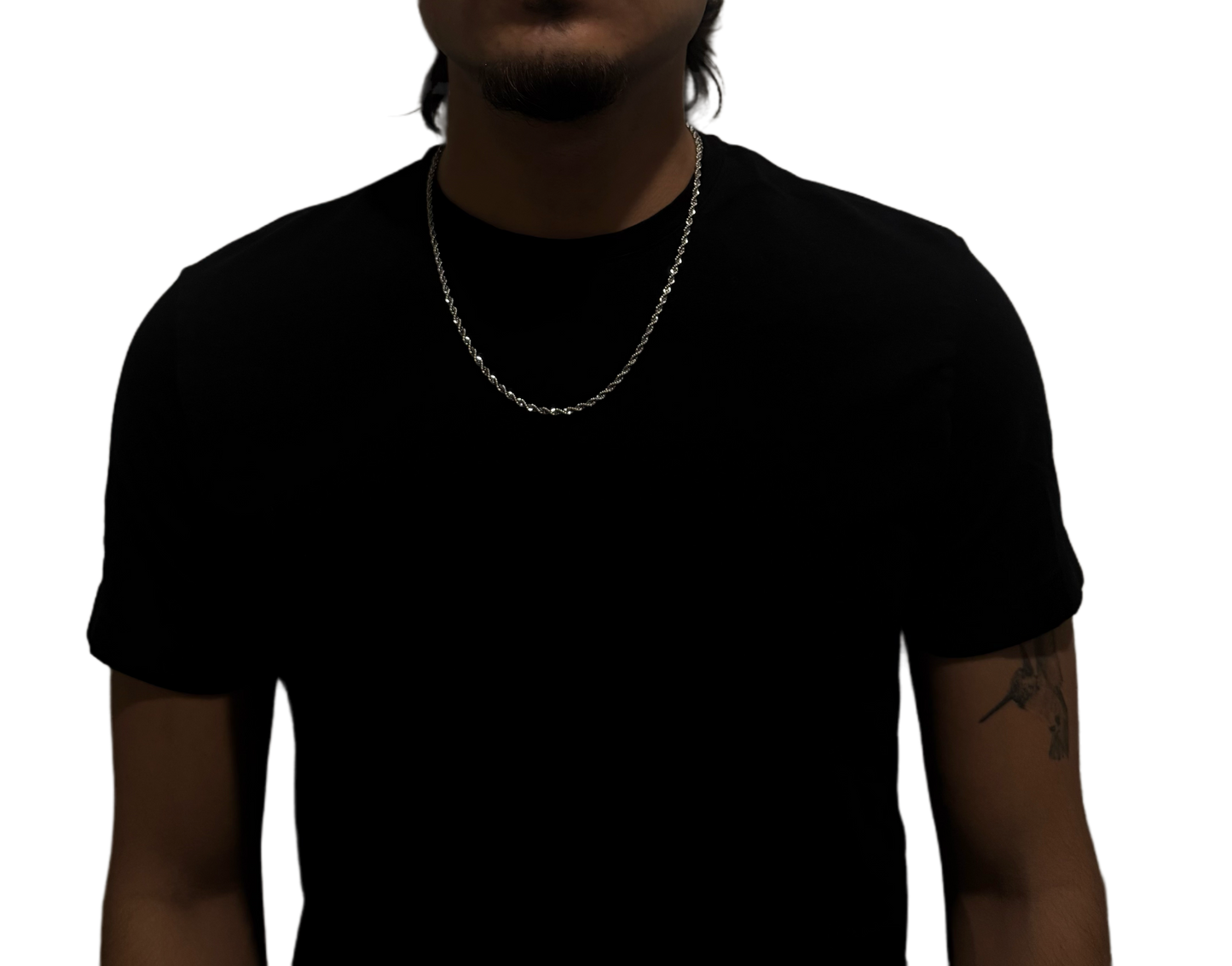 3mm 50cm - SILVER ROPE